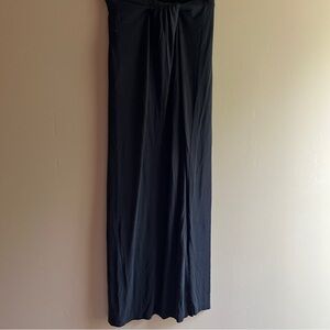 BCBG Max Azria Black Wrap Maxi Skirt Resort witchy whimsigoth goth grunge